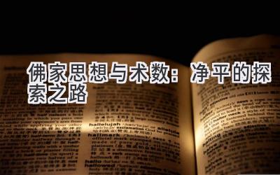 佛家思想与术数:净平的探索之路-图片1