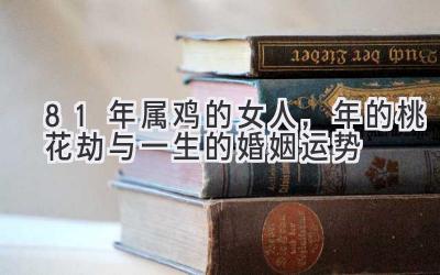 81年属鸡的女人，2020年的桃花劫与一生的婚姻运势-图片1