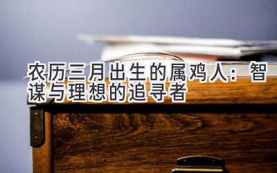 农历三月出生的属鸡人:智谋与理想的追寻者-图片1