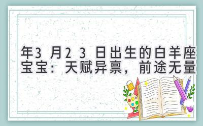 2020年3月23日出生的白羊座宝宝：天赋异禀，前途无量-图片1