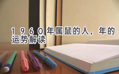 1960年属鼠的人,2020年的运势解读-图片1