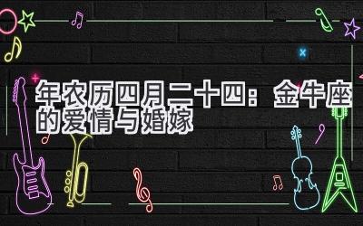 2020年农历四月二十四:金牛座的爱情与婚嫁-图片1