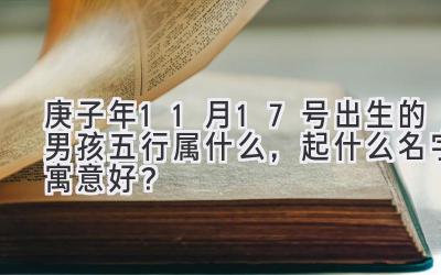 庚子年11月17号出生的男孩五行属什么,起什么名字寓意好?-图片1