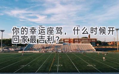 你的幸运座驾,什么时候开回家最吉利?-图片1