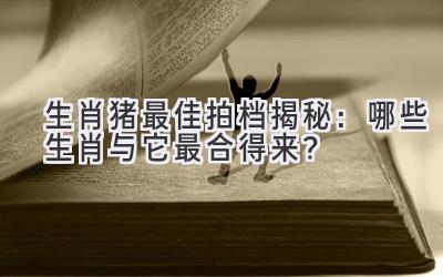  生肖猪最佳拍档揭秘：哪些生肖与它最合得来？ 