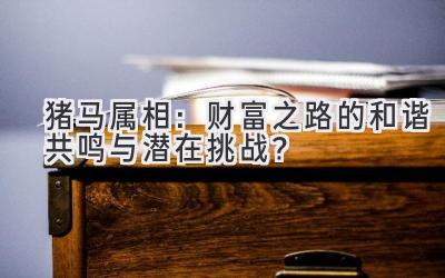 猪马属相：财富之路的和谐共鸣与潜在挑战？