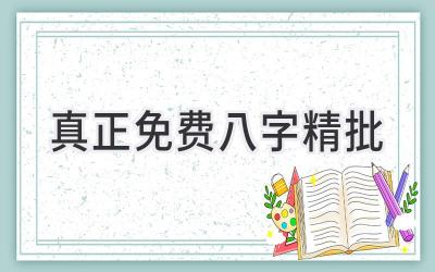 真正免费八字精批-图片1