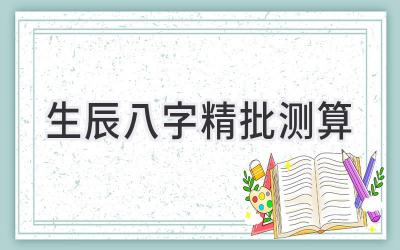 生辰八字精批测算-图片1