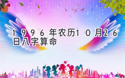 1996年农历10月26日八字算命-图片1