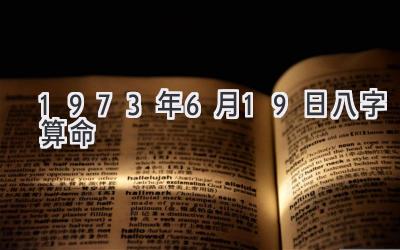 1973年6月19日八字算命-图片1