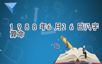 1988年6月26日八字算命-图片1