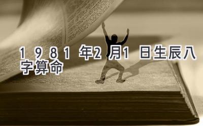 1981年2月1日生辰八字算命-图片1