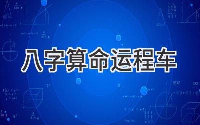 八字算命 运程车-图片1