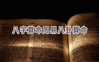 八字算命 周易八卦算命-图片1