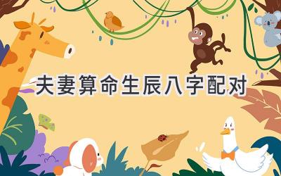 夫妻算命生辰八字配对-图片1