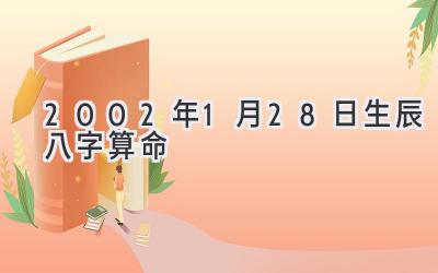2002年1月28日生辰八字算命-图片1