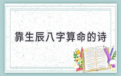 靠生辰八字算命的诗