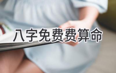 八字免费费算命