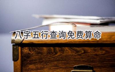 八字五行查询免费算命-图片1