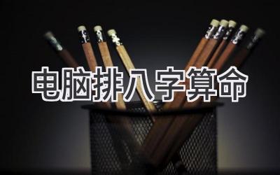 电脑排八字算命-图片1