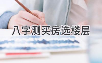 八字测买房选楼层