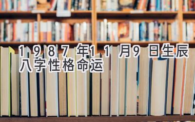 1987年11月9日生辰八字性格命运-图片1