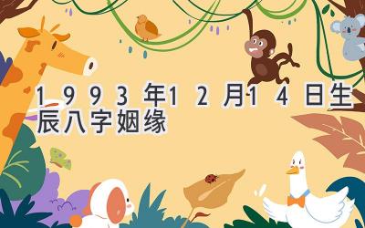 1993年12月14日生辰八字姻缘-图片1