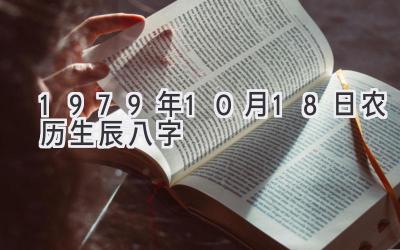 1979年10月18日农历生辰八字-图片1