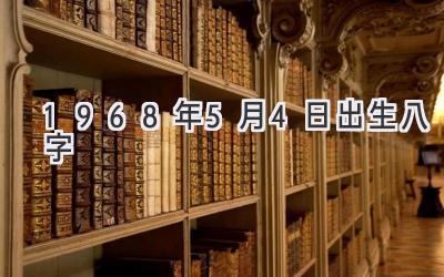 1968年5月4日出生八字