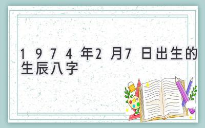 1974年2月7日出生的生辰八字-图片1