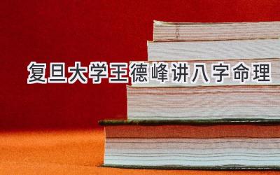 复旦大学王德峰讲八字命理-图片1