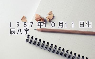 1987年10月11日生辰八字-图片1