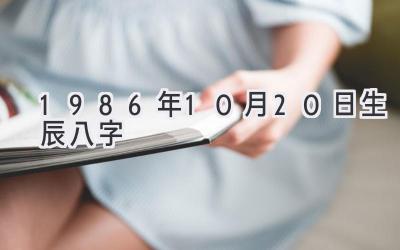 1986年10月20日生辰八字-图片1