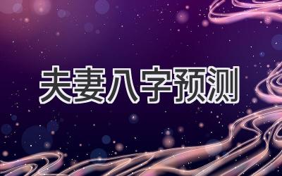 夫妻八字预测-图片1