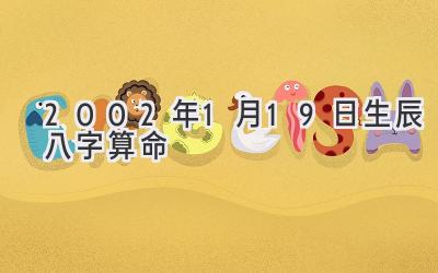2002年1月19日生辰八字算命-图片1