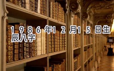 1986年12月15日生辰八字-图片1