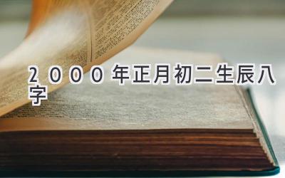 2000年正月初二生辰八字-图片1