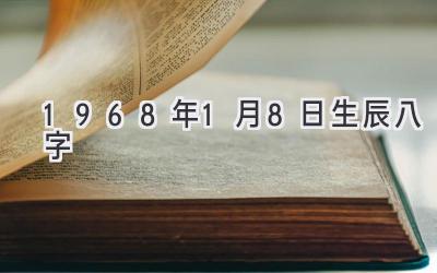 1968年1月8日生辰八字-图片1