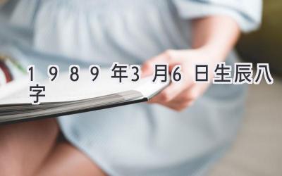 1989年3月6日生辰八字-图片1