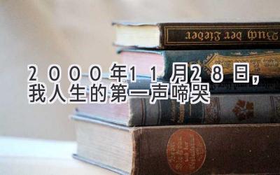 2000年11月28日，我人生的第一声啼哭-图片1