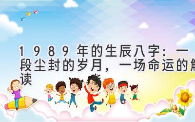 1989年的生辰八字：一段尘封的岁月，一场命运的解读-图片1