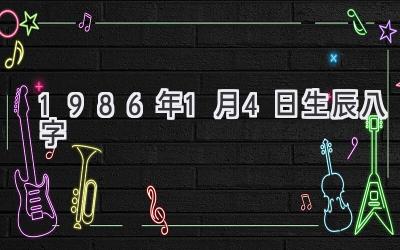1986年1月4日生辰八字-图片1