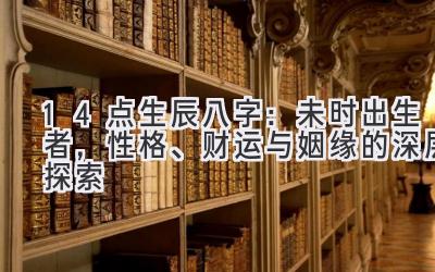 14点生辰八字：未时出生者，性格、财运与姻缘的深层探索-图片1