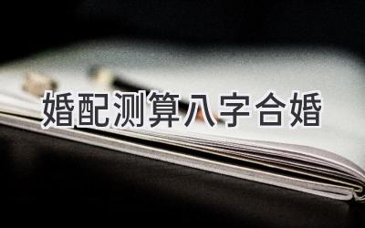婚配测算八字合婚-图片1