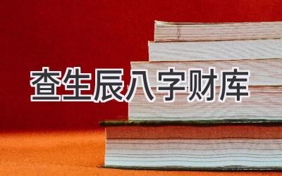 查生辰八字财库-图片1
