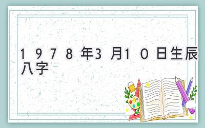 1978年3月10日生辰八字