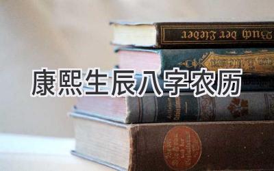康熙生辰八字农历-图片1