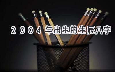 2004年出生的生辰八字-图片1