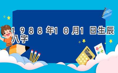 1988年10月1日生辰八字-图片1