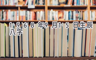 1968年9月15日生辰八字-图片1